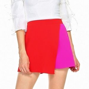 Pink Red Colorblock Skort Size M
